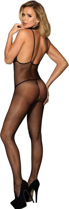 Produktbild Subblime 951993 Schwarz Transparenter Netz-Bodystocking Mit Schrittfreiem Unterteil Eine Grã–Sse (S)
