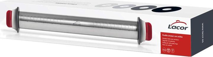 Productafbeelding Lacor Roestvrijstalen deegroller met ringen