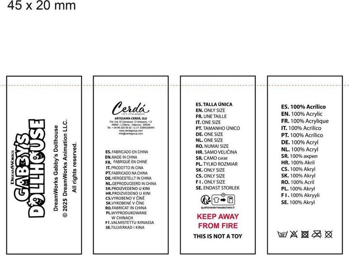 Actual product image Cerdá Gabbys Dolls House winter set snood hat gloves