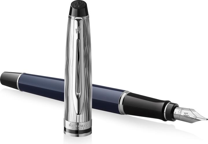 Productafbeelding Waterman Expert DeLuxe C.C Deep Lacquer M vulpen (Blauw, 1 x)