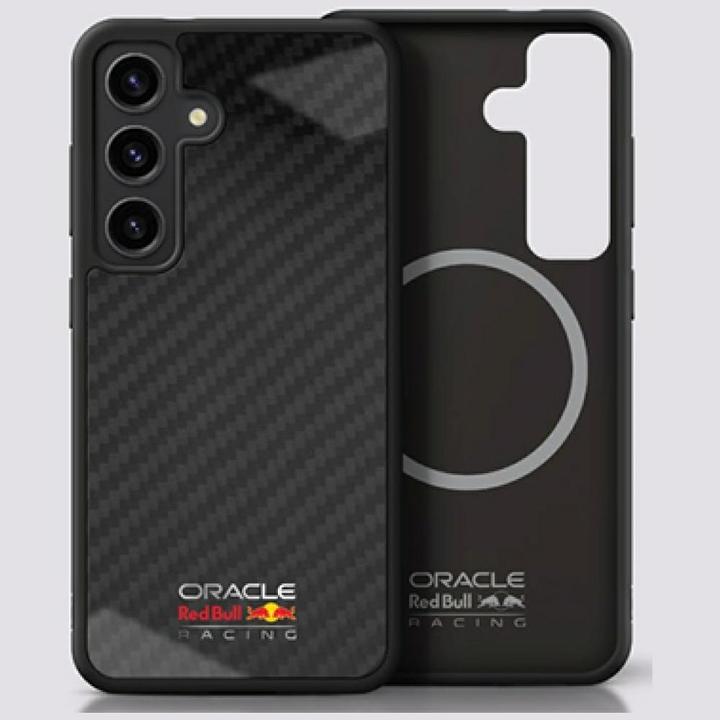 Productafbeelding Red Bull Real Carbon Fiber Shiny Logo MagSafe Case for Samsung Galaxy S25 Black (Samsung Galaxy S25)