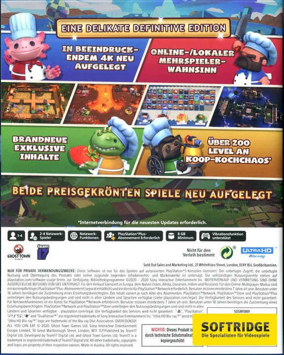 Produktbild Team17 Overcooked! All You Can Eat (PS5, DE)