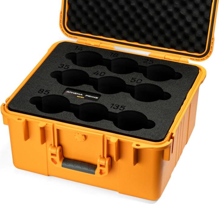 Immagine prodotto Nisi ATHENA Cinema Lens Hardshell Case for 9 Lenses (Fits 9 x Athena Cinema Lenses) - Yellow (Borsa lente)