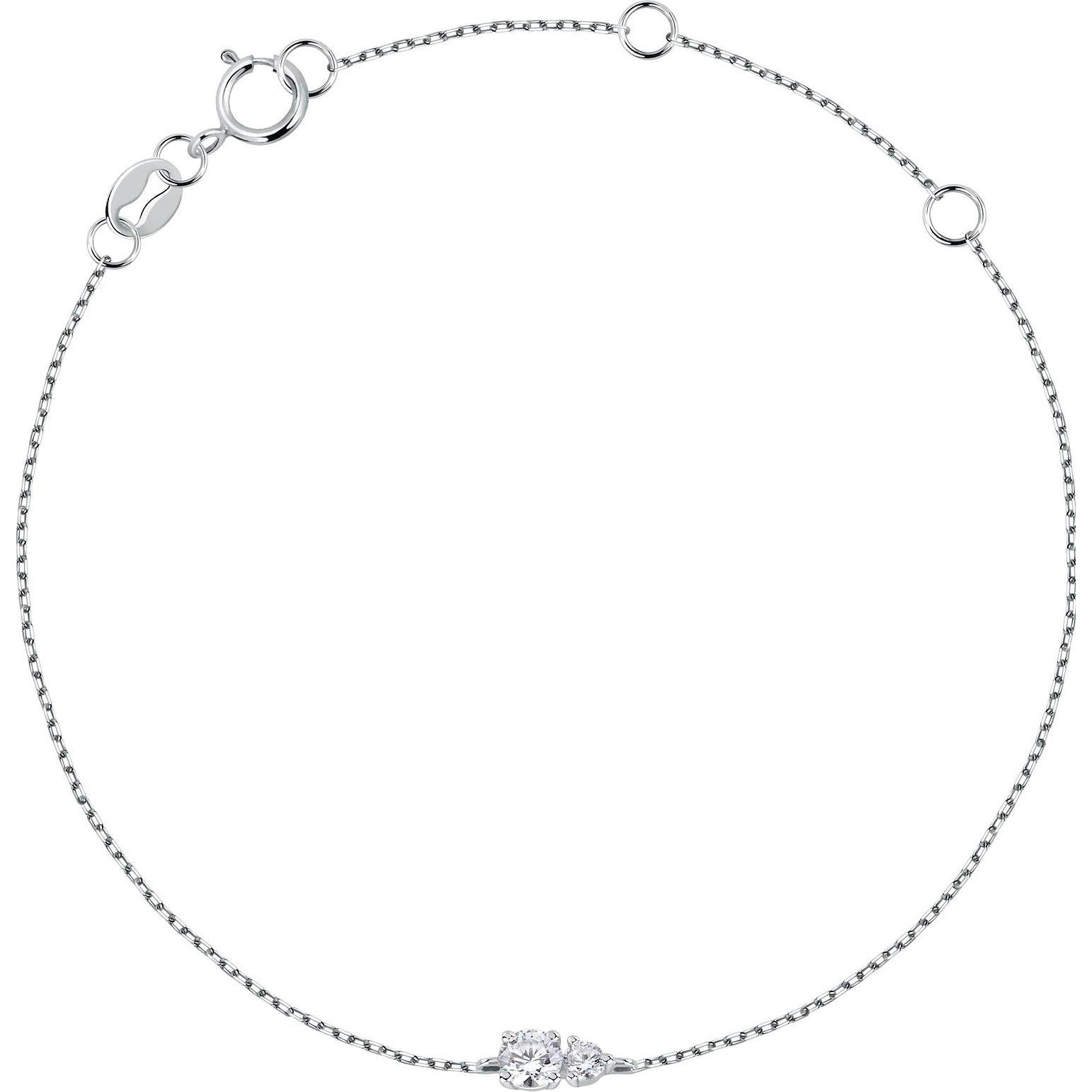 Live Diamond, Armschmuck, Armband, (17 cm, Recycelt, 375er Weissgold)
