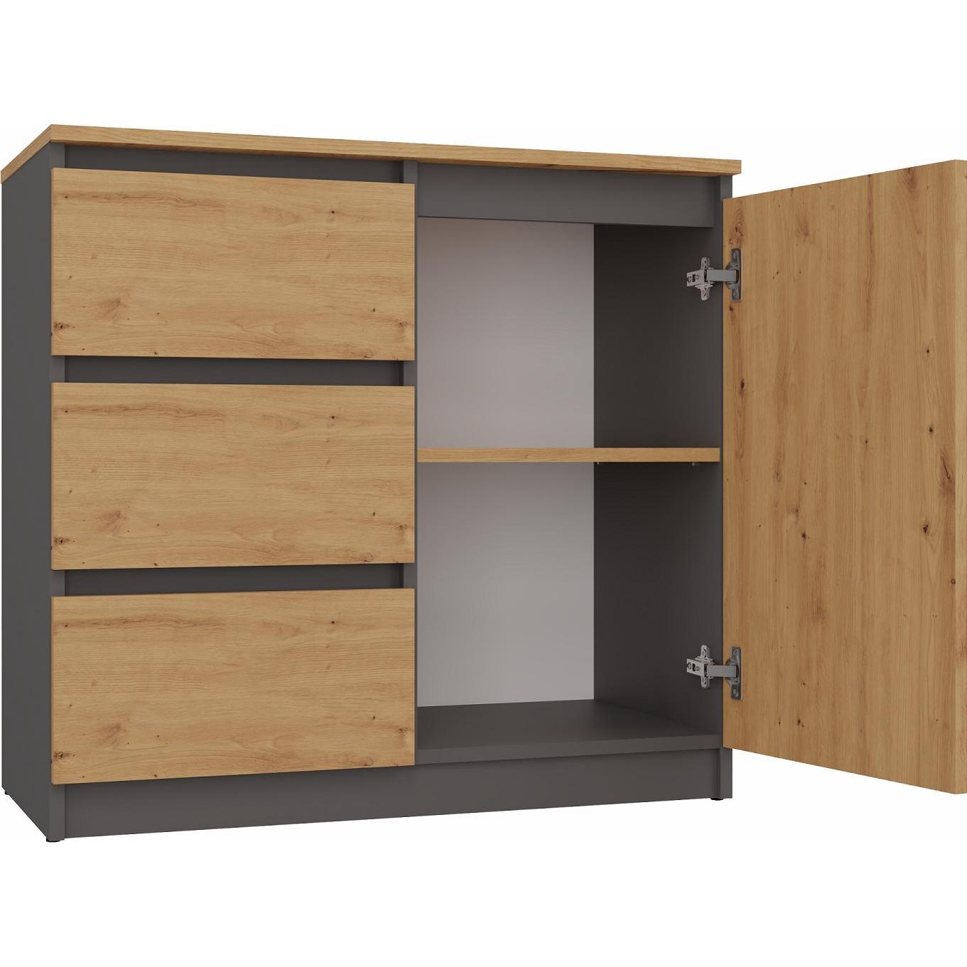 Thumbnail - Topeshop, Kommode + Sideboard, 1D3S ANT/ART BA KPL