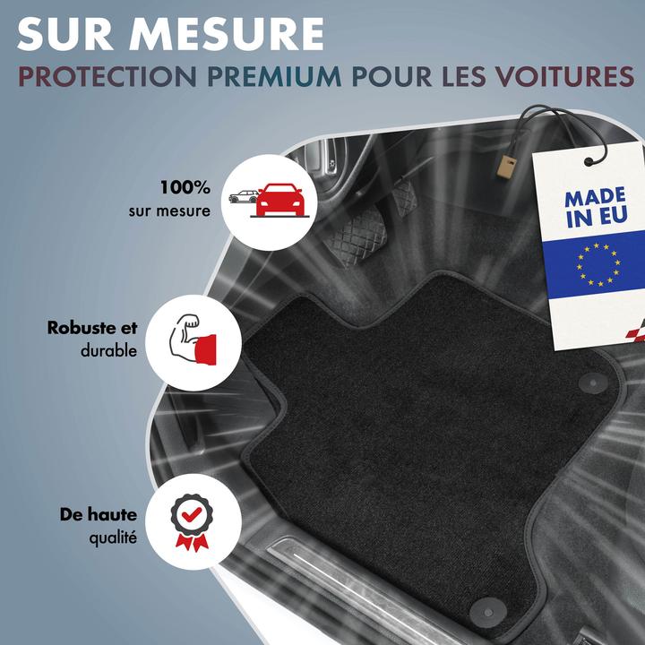 Produktbild Walser Premium Fussmatten für Chevrolet Matiz 2 BJ 2001 - 05/2005 (2 Vordermatten + 2 Rückmatten)