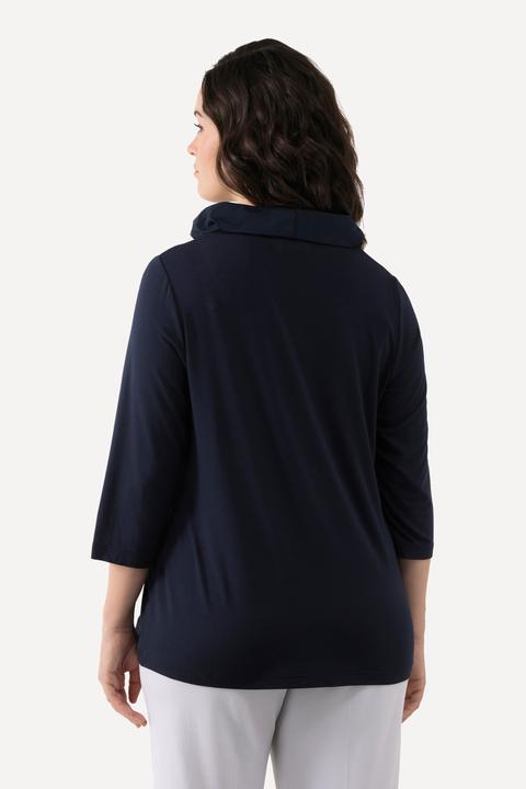 Produktbild Ulla Popken Shirt, Taft-Kragen, Classic, V-Ausschnitt, 3/4-Arm (58)