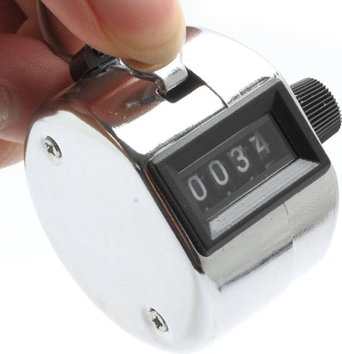 Immagine prodotto Stride Metall Handzähler Schritt Zähler Counter Klicker für Sport / Schule / Veranstaltungen - Silber