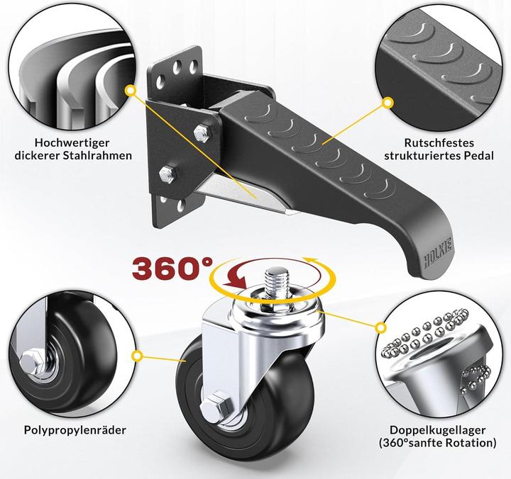 Actual product image Holkie Schwerlastrollen-Set (315 kg)