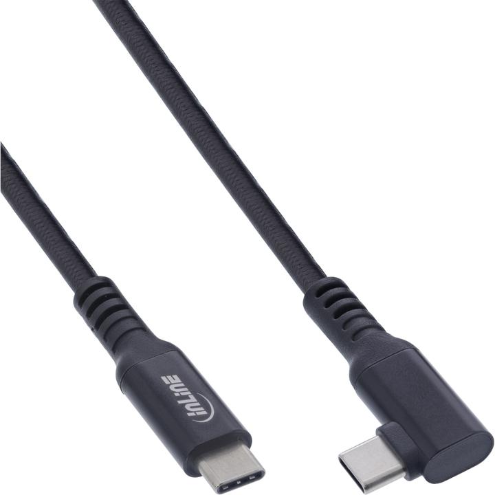 InLine USB 3.2 Gen.1 Kabel, USB-C Stecker/Stecker gewinkelt für VR, schwarz, 5m (5 m, USB 3.2 Gen 1, 60 W)