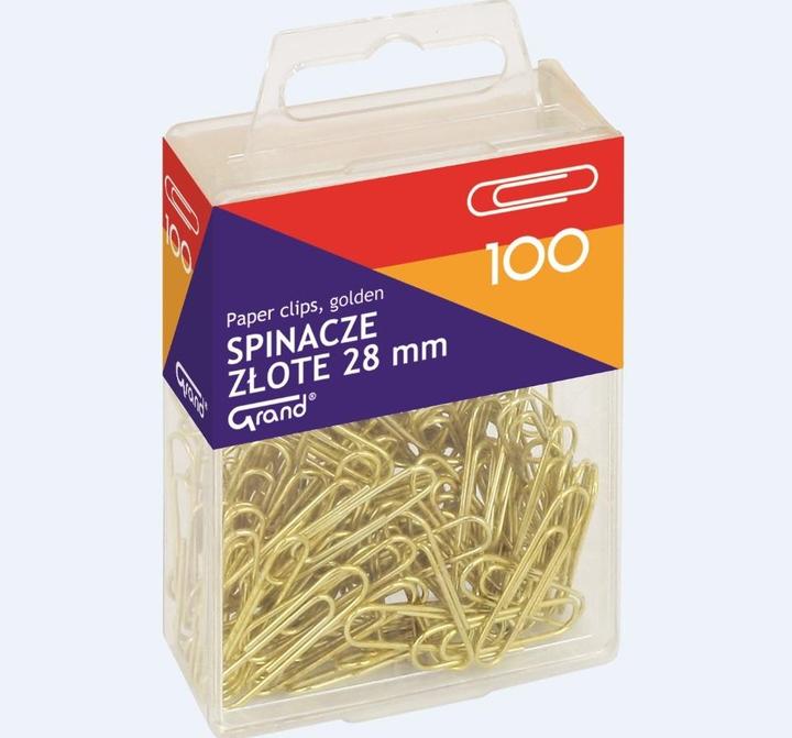 Produktbild GrandHall Goldene Büroklammern R-28 100 Stück GRAND (100 x)