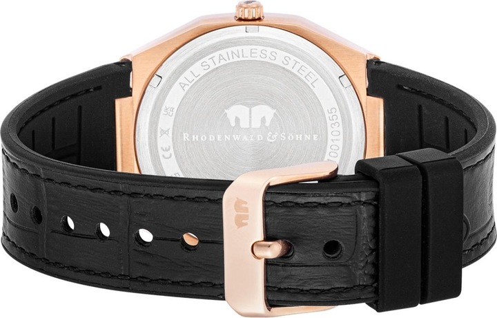 Produktbild Herren Quarzuhr Cooledge Echtleder/Silikon schwarz - 26521 (Analoguhr, 42 mm)