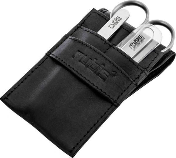 Produktbild Rubis Maniküreset Leder-Rolletui 4-teilig, schwarz