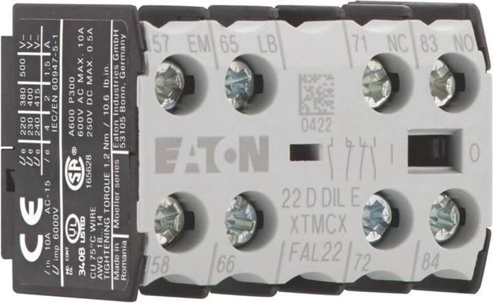 Produktbild Eaton Electric GmbH Hilfsschalterbaustein 1fS1sOE1OE1S Zentr.Ab 22DDIL