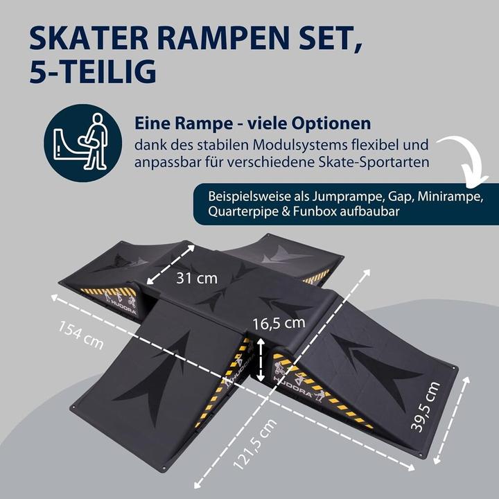Produktbild Hudora Skater Rampen Set, 5-teilig