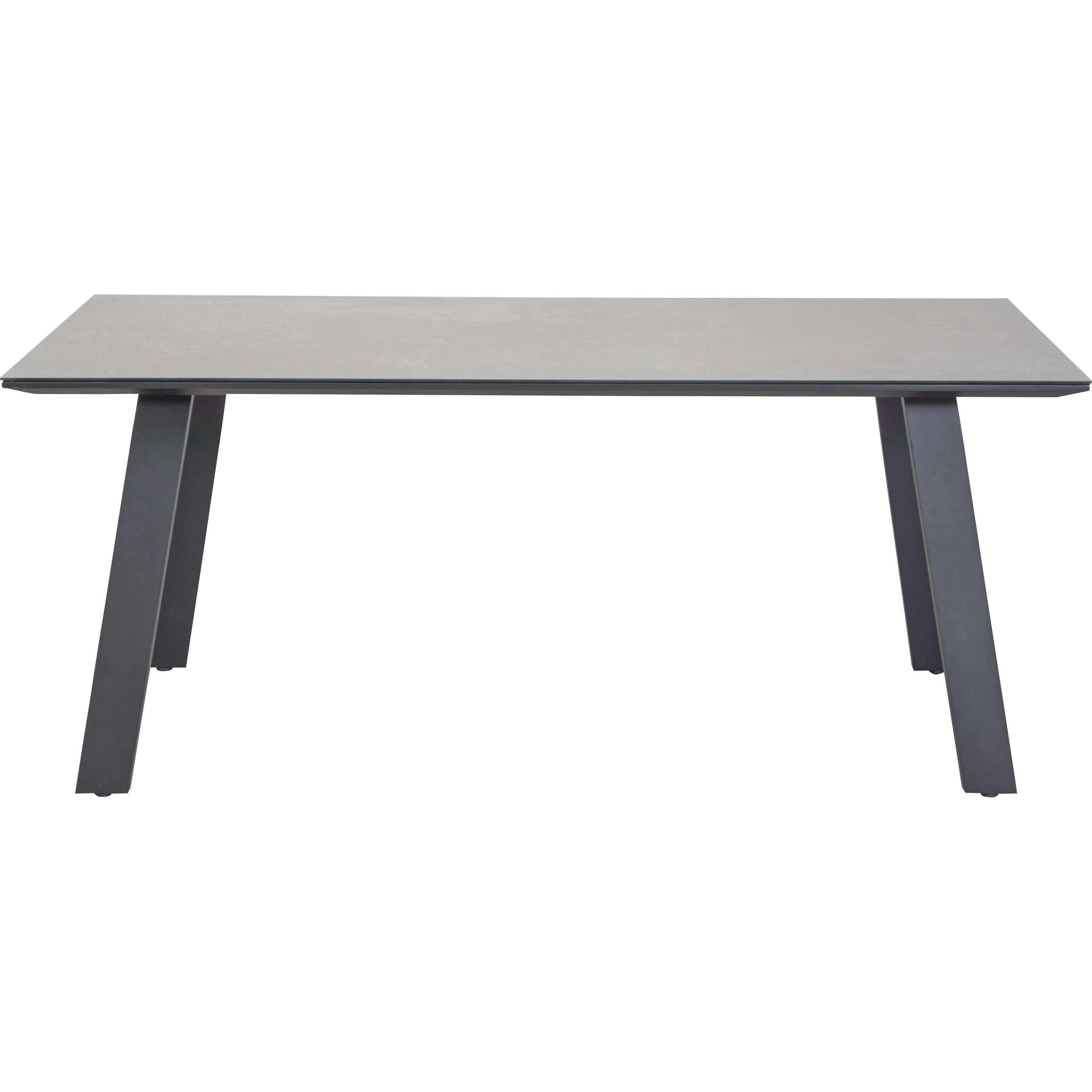 LC Garden, Gartentisch + Balkontisch, Sunrest Esstisch Aluminium/Glaskeramik Beton Optik 180x90 cm (90 cm)