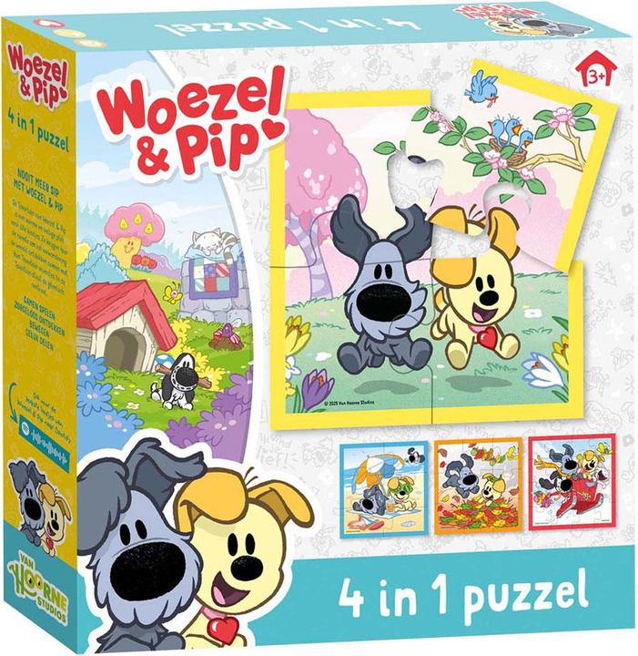 Actual product image Bambolino Toys Woezel & Pip 4 in 1 Puzzle (4 pieces)