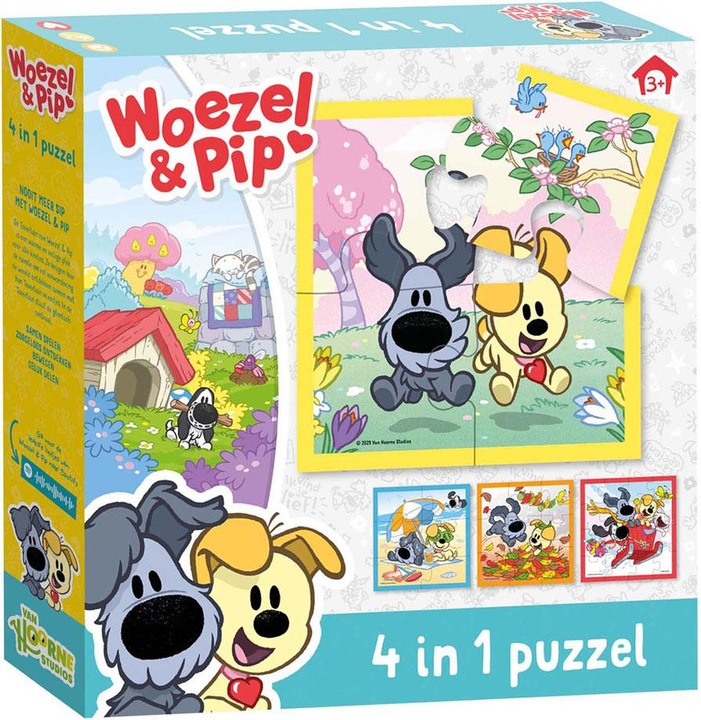 Productafbeelding Bambolino Toys Woezel & Pip 4 in 1 Puzzle (4 onderdelen)