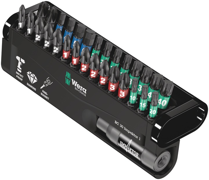Produktbild Wera Bit-Check 30 Impaktor 1 (1/4", 35 mm, 3/4", 5/16")