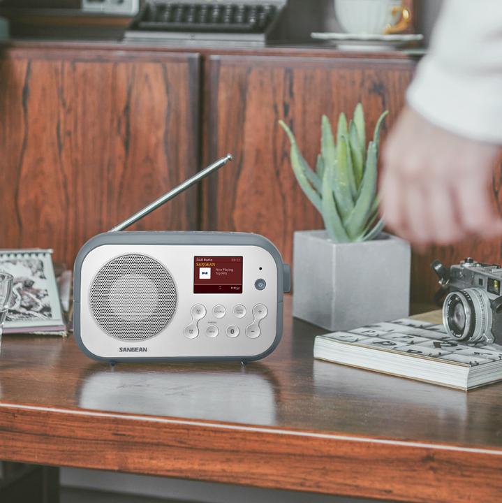 Produktbild Sangean DPR-42BT WHITE-STONE BLUE (DAB+, KW, Bluetooth)