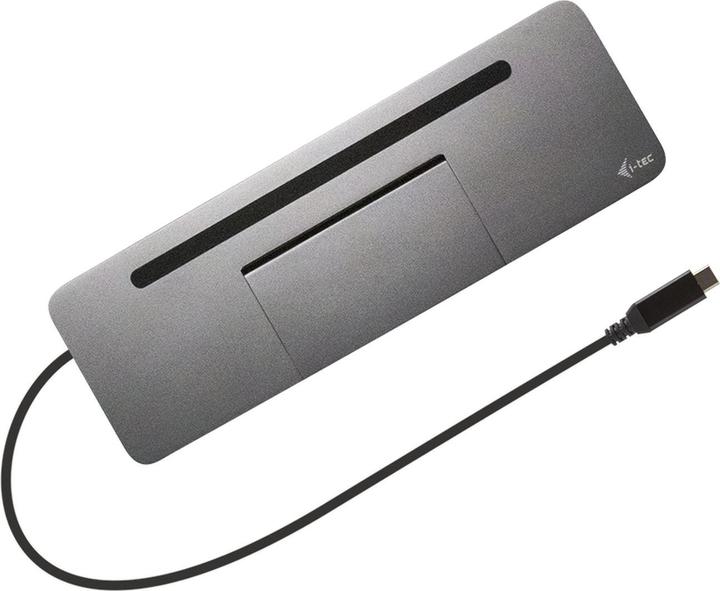 Actual product image i-tec USB-C Metal 4K 3xDisplay DS 1xHDMI1xVGA1xDP 1xSD+1xmicroSD CR 1xGLAN 1x3.5mmAudio 2xUSB 3.0 2x (USB-C, 9 ports)