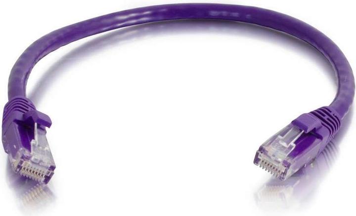 Produktbild C2G Kabel / 0,5 m Mlded/Btd Purple CAT5E PVC (UTP, CAT5e, 0.50 m)