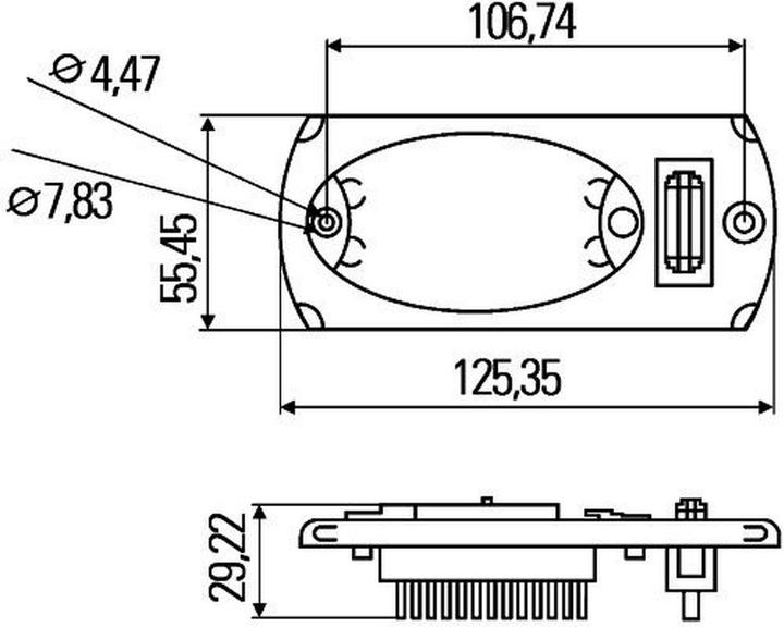 Actual product image Hella Interior light Interior LED with frame for CATERPILLAR