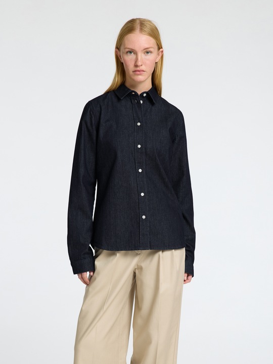 Immagine prodotto Selected Femme Camicia in denim a maniche lunghe aderente al corpo (38)