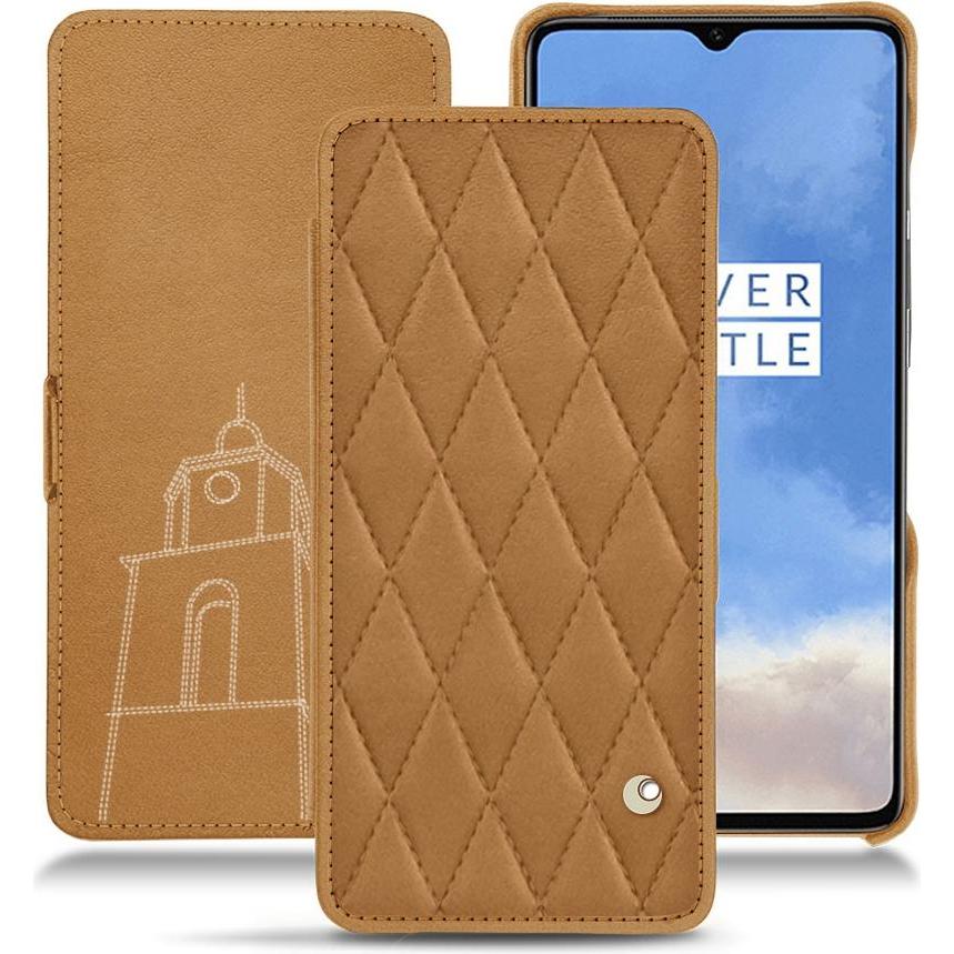 Noreve Lederschutzhülle horizontal (OnePlus 7T), Smartphone Hülle, Braun