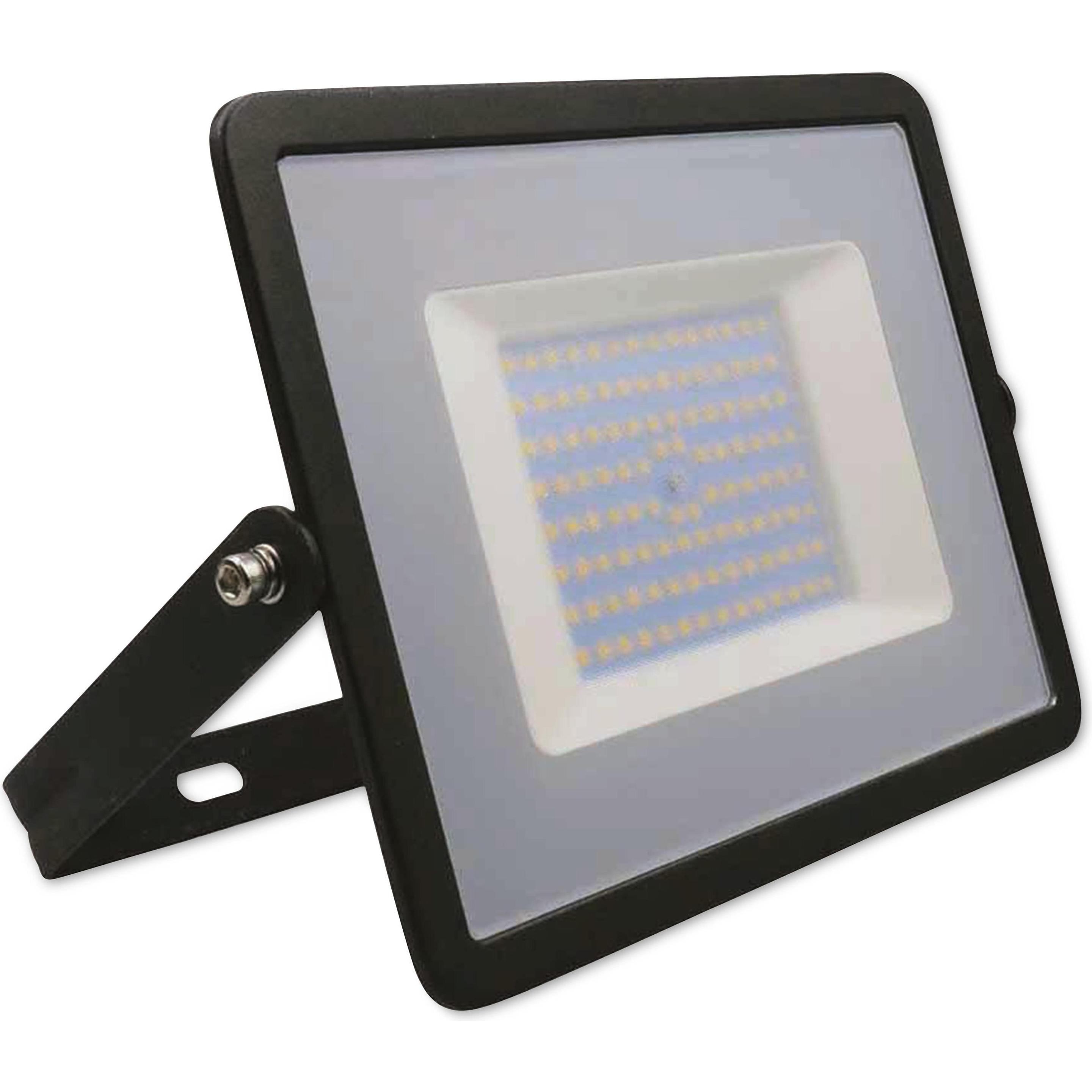 V-TAC, Fassadenbeleuchtung, VT40101B 100W LEDFlutlicht SMD ESerie G2 Schwarzer Körper 4000K (8700 lm, IP65)