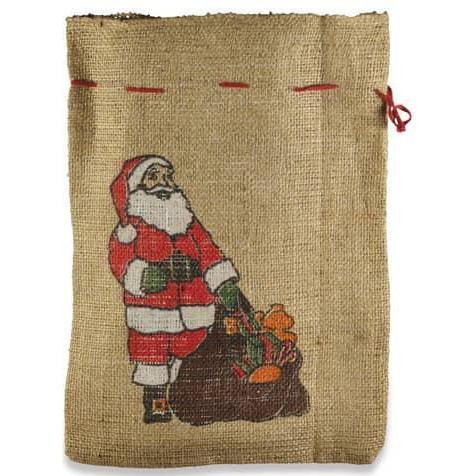 Magni, Weihnachtsdeko, Jutesack Santa ca.25x35cm natur
