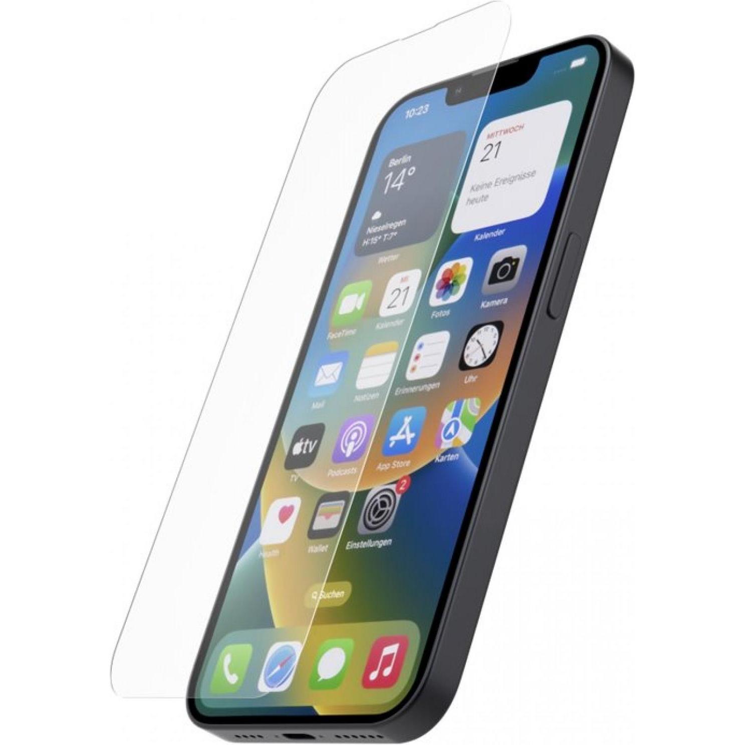 Hama Premium Crystal Glass (1 Stück, Apple iPhone 14 Plus), Smartphone Schutzfolie, Transparent