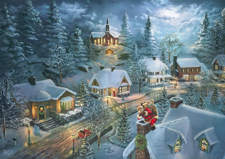 Image du produit Schmidt Spiele Thomas Kinkade Santas Silent Night (1000 pièces)