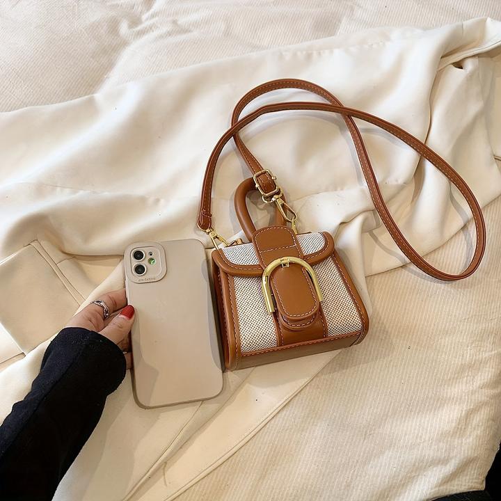 Immagine prodotto Only-Bags.Store Mini borsetta di tendenza con colori a contrasto, borsa crossbody carina e alla moda, cinghie