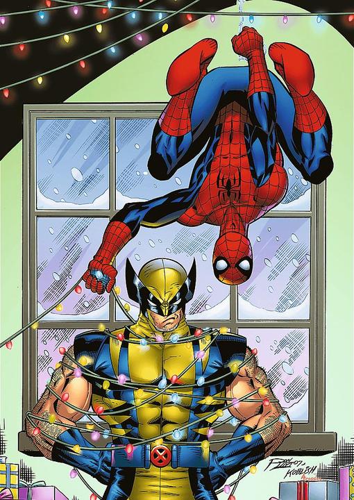 Produktbild Trefl Puzzle Premium Plus 1000 - Christmas - Spiderman & Wolverine (1000 Teile)