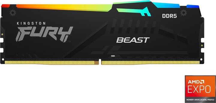 Produktbild Kingston 5200 DDR5 DIMM FURY Beast RGB (1 x 16GB, 5200 MHz, DDR5-RAM, DIMM)