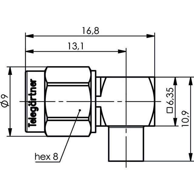 Thumbnail - Telegärtner Koax SMA-Kabelwinkelstecker G11 Kabelgruppe: G11 (UT-85) (Antennenkabel), Antennenkabel