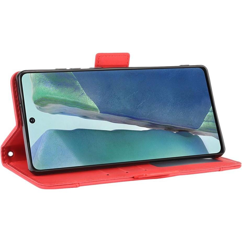 Thumbnail - Cover-Discount Galaxy S20 FE - Etui mit vielen Kartenfächer rot (Samsung Galaxy S20 FE), Smartphone Hülle, Rot
