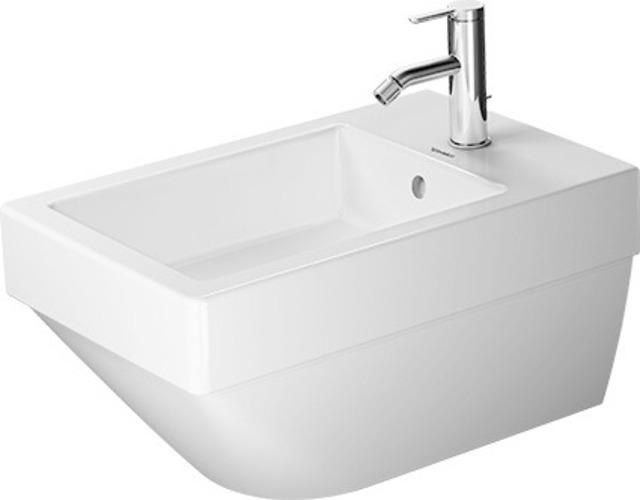 Duravit Wall-mounted bidet VERO AIR m ÜL HLB 370x570mm 1 tap hole white WG