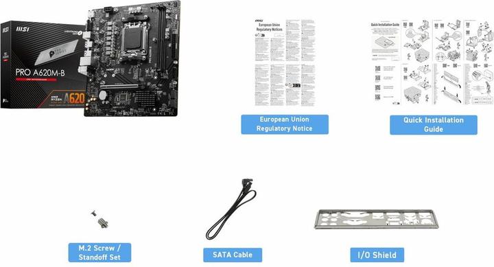Produktbild MSI PRO A620M-B (AM5, AMD A620, mATX)