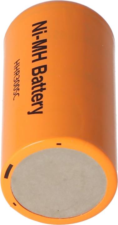 Actual product image Panasonic SUB-C HHR300SC NiMH Battery Flattop Dimensions 22,2x42,5mm (1 pcs., Sub-C, 3000 mAh)