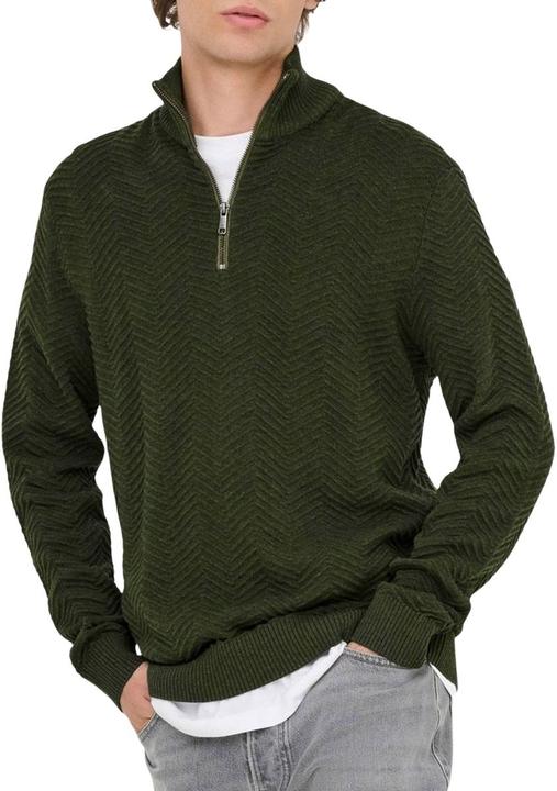 Immagine prodotto Only & Sons Onsmace Reg 12 Herringbon Half Zip Knit (XXL)