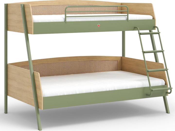 Holzoptik mit olivgrüner Front