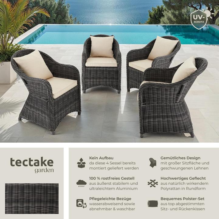Image du produit tectake Chaise Fauteuil de jardin