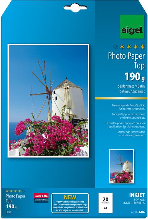 Produktbild Sigel Inkjet Top (190 g/m², A4, 20 Stk.)