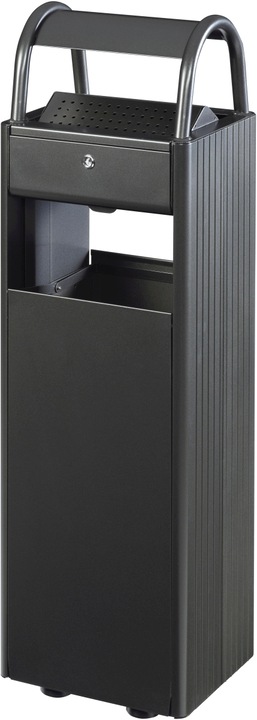 Rossignol KOPA Standascher 6 L & 30 L mangangrau Ascher und Abfallbehälter aus Stahl (36 l)