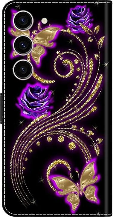 Actual product image Cover-Discount 3D effect cover case Butterfly gold (Samsung Galaxy S24)