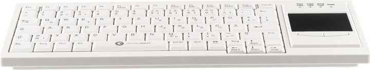 Image du produit Gett Cleantype Xtra Touch Clavier avec touchpad USB couleur blanc Mise en page FR (DE, Filaire)