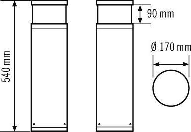 Actual product image Esylux LED bollard light (760 lm, IP65)