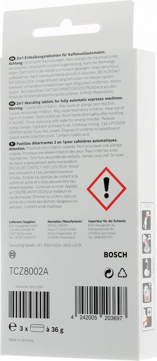Productafbeelding Bosch Hausgeräte TCZ 8002 A